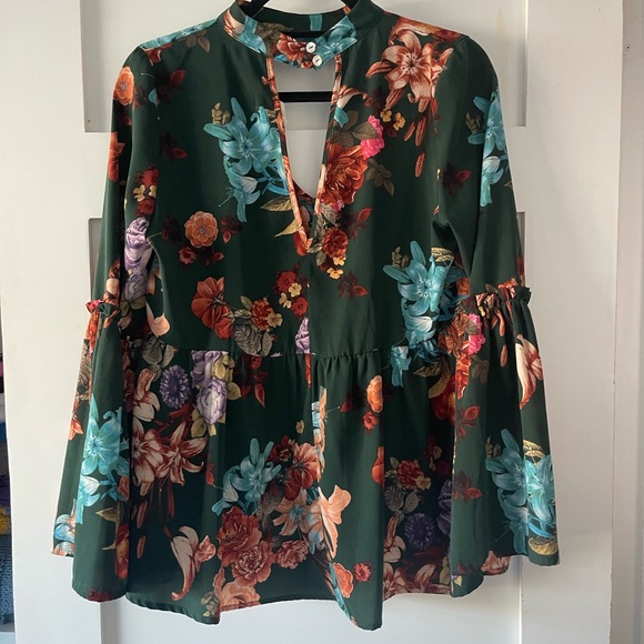 Long sleeve floral top - Picture 5 of 7
